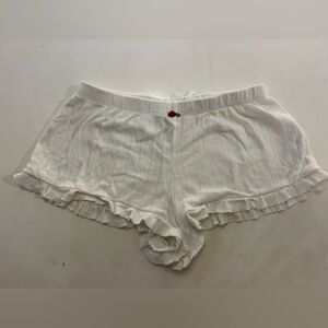 Urban Outfitters Cream Textured Knit Shorts